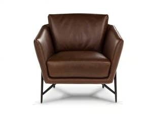 VENERE - Leather armchair with armrests _ Calia Italia